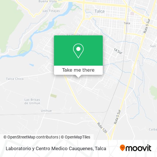 Mapa de Laboratorio y Centro Medico Cauquenes