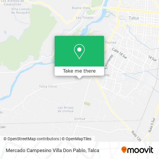 Mapa de Mercado Campesino Villa Don Pablo