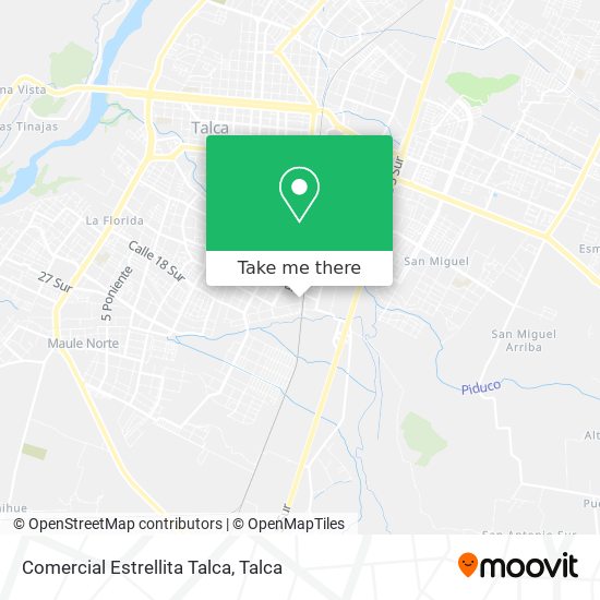 Mapa de Comercial Estrellita Talca