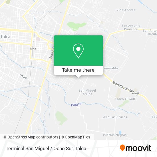 Terminal San Miguel / Ocho Sur map
