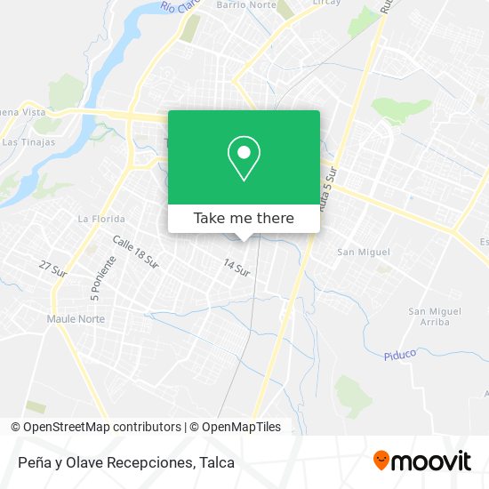 Peña y Olave Recepciones map