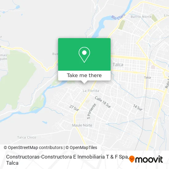 Constructoras-Constructora E Inmobiliaria T & F Spa map