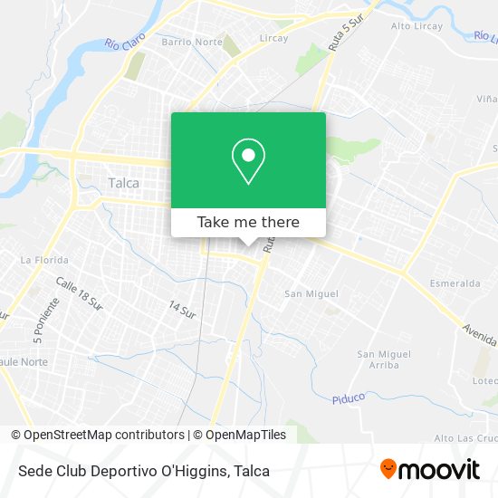 Mapa de Sede Club Deportivo O'Higgins