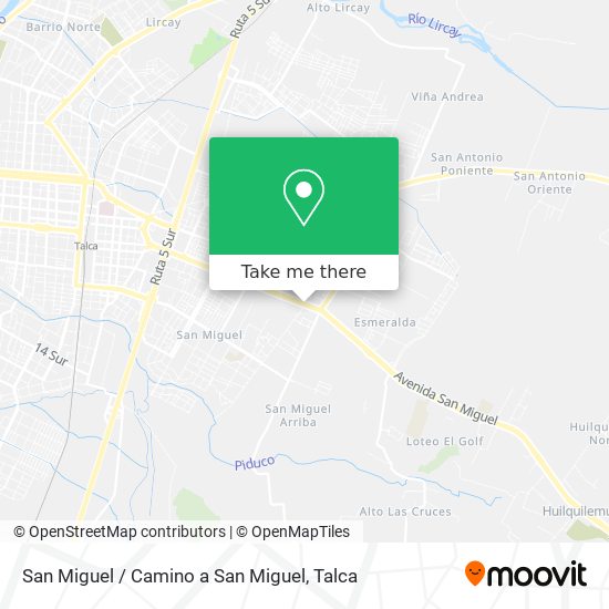 San Miguel / Camino a San Miguel map