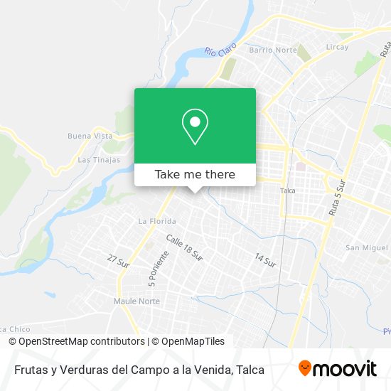 Mapa de Frutas y Verduras del Campo a la Venida