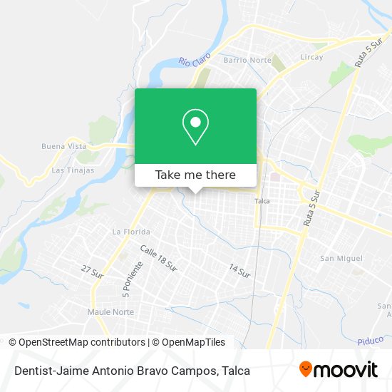 Dentist-Jaime Antonio Bravo Campos map