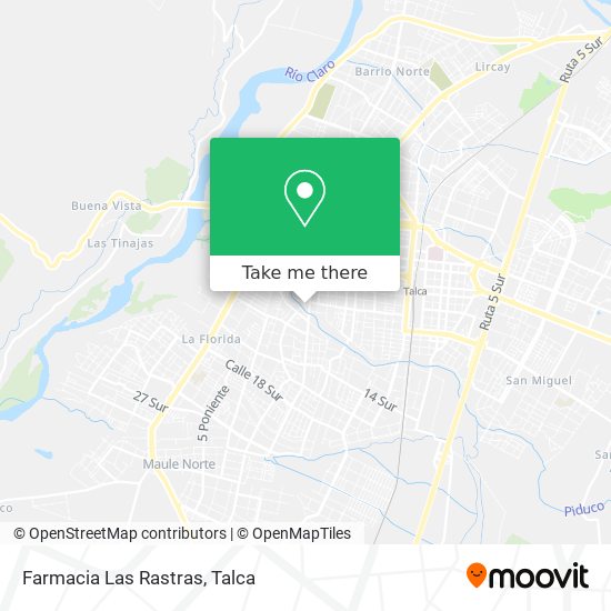 Mapa de Farmacia Las Rastras