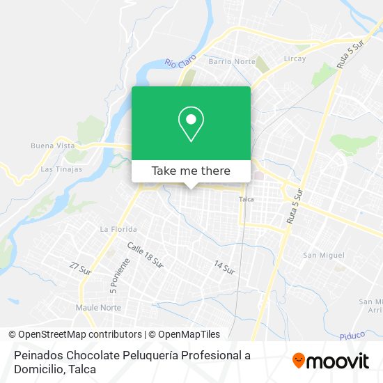 Mapa de Peinados Chocolate Peluquería Profesional a Domicilio
