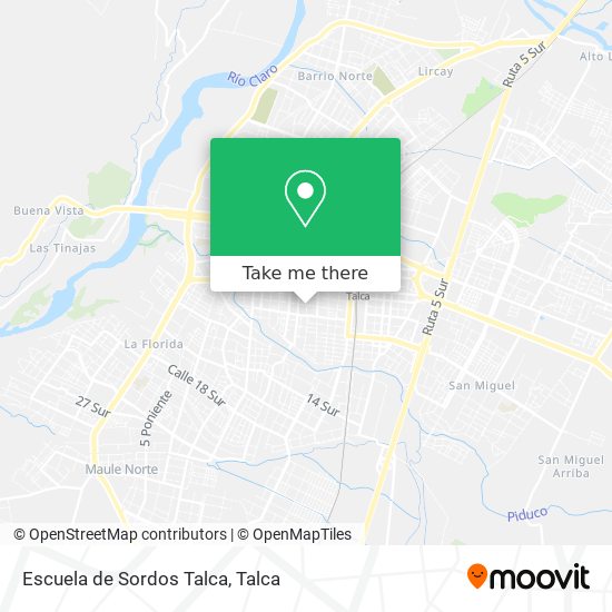 Escuela de Sordos Talca map