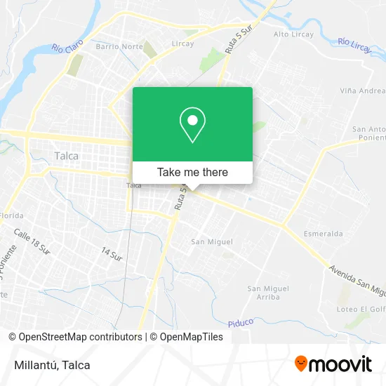 Millantú map