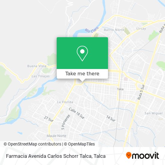 Mapa de Farmacia Avenida Carlos Schorr Talca