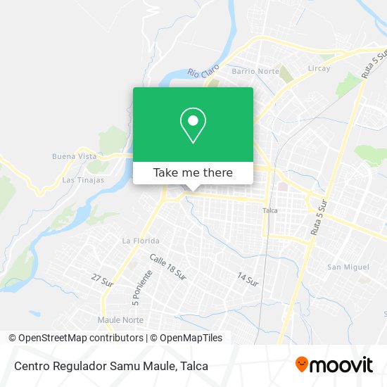 Centro Regulador Samu Maule map