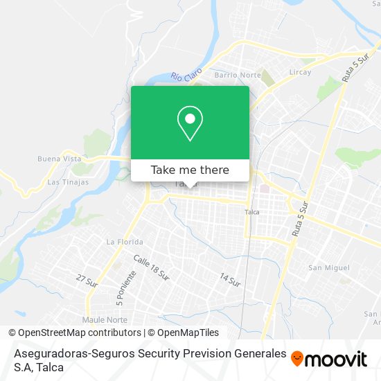 Aseguradoras-Seguros Security Prevision Generales S.A map