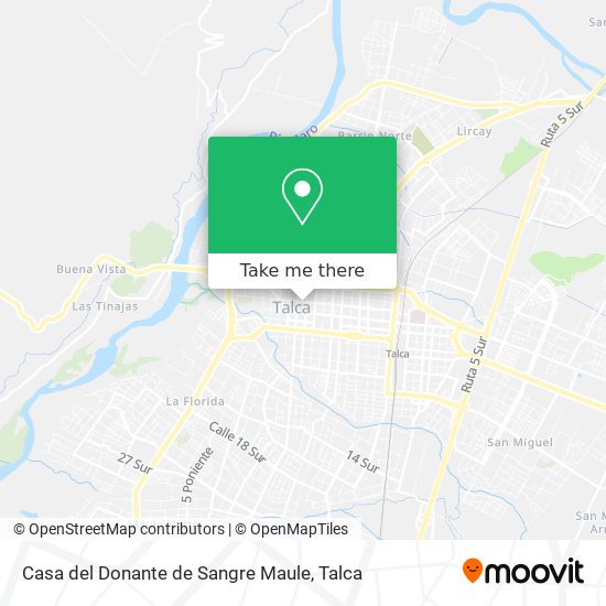 Casa del Donante de Sangre Maule map
