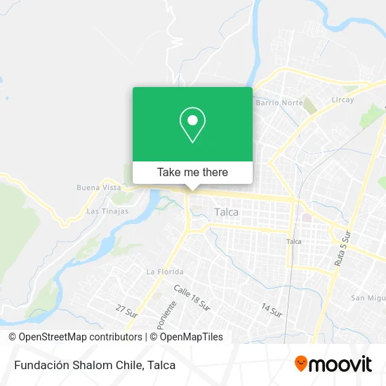 Mapa de Fundación Shalom Chile