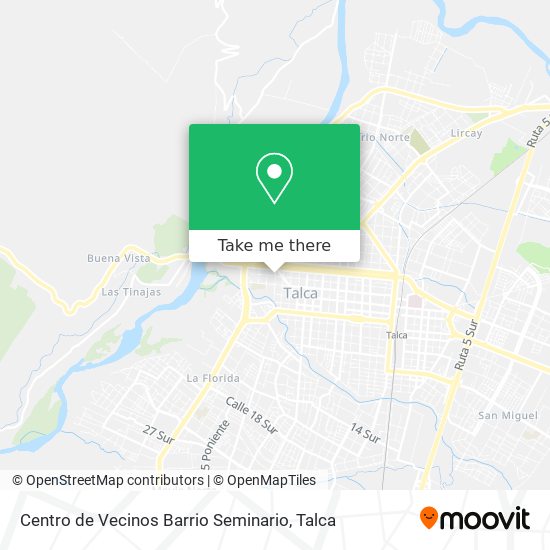 Centro de Vecinos Barrio Seminario map