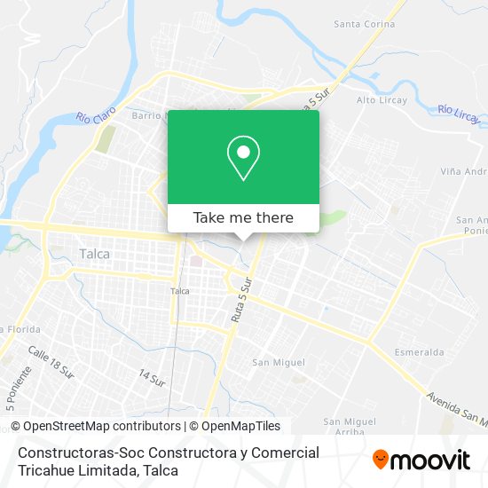 Constructoras-Soc Constructora y Comercial Tricahue Limitada map