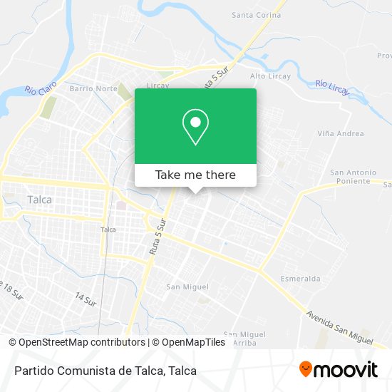Partido Comunista de Talca map