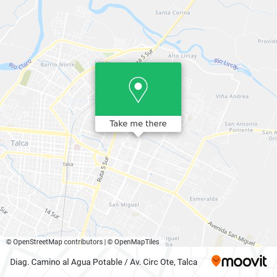 Mapa de Diag. Camino al Agua Potable / Av. Circ Ote