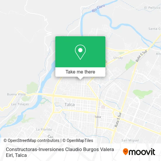 Mapa de Constructoras-Inversiones Claudio Burgos Valera Eirl