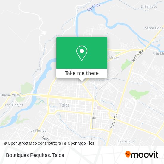 Boutiques Pequitas map