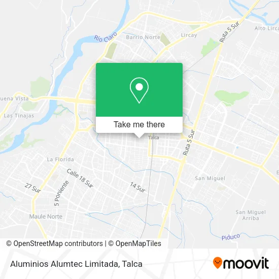 Mapa de Aluminios Alumtec Limitada