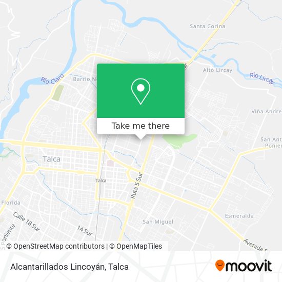 Alcantarillados Lincoyán map