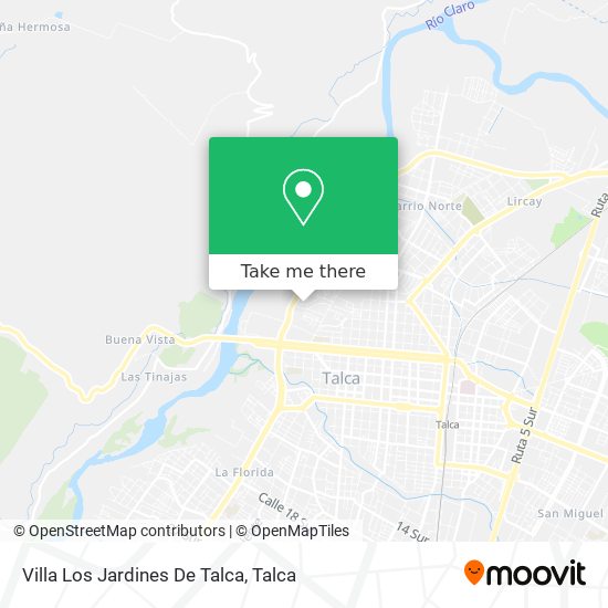 Mapa de Villa Los Jardines De Talca