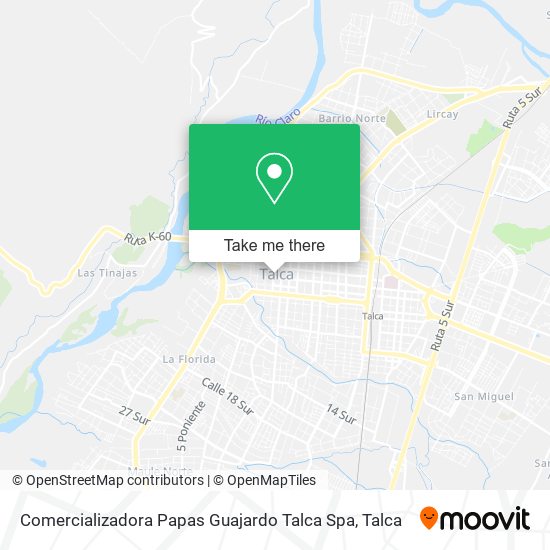 Comercializadora Papas Guajardo Talca Spa map