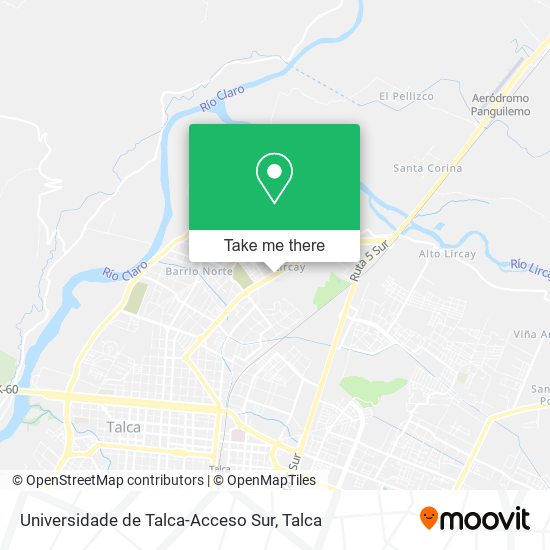 Mapa de Universidade de Talca-Acceso Sur