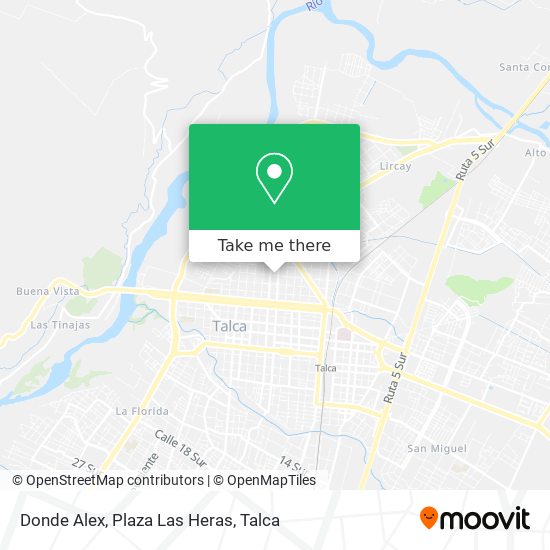 Mapa de Donde Alex, Plaza Las Heras