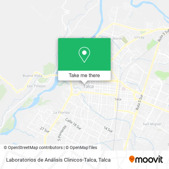 Mapa de Laboratorios de Análisis Clinicos-Talca