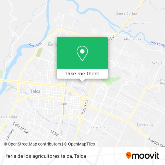 Mapa de feria de los agricultores talca