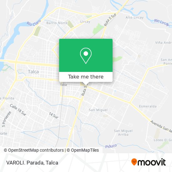 Mapa de VAROLI. Parada