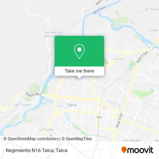 Regimiento N16 Talca map