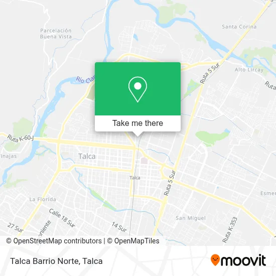 Talca Barrio Norte map