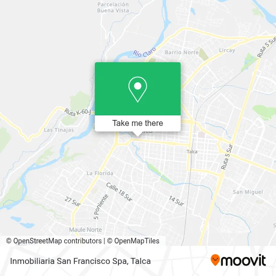 Inmobiliaria San Francisco Spa map