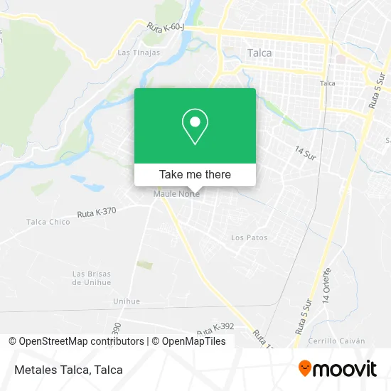 Metales Talca map
