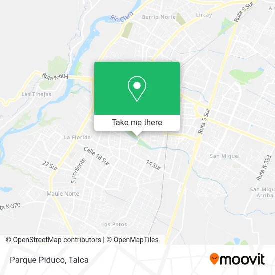 Parque Piduco map
