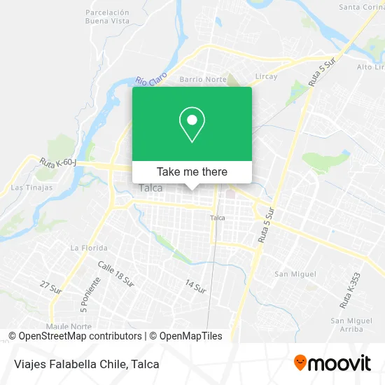 Viajes Falabella Chile map
