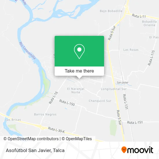 Asofútbol San Javier map