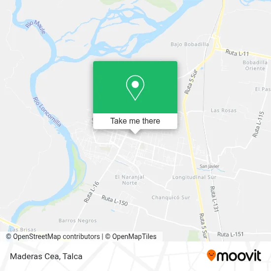 Maderas Cea map