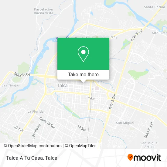 Talca A Tu Casa map