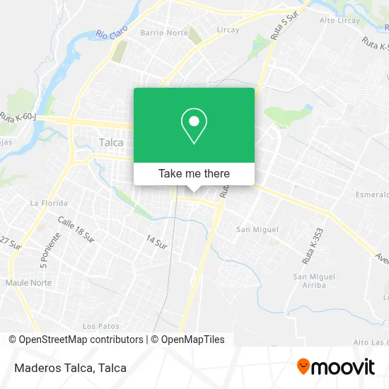Maderos Talca map