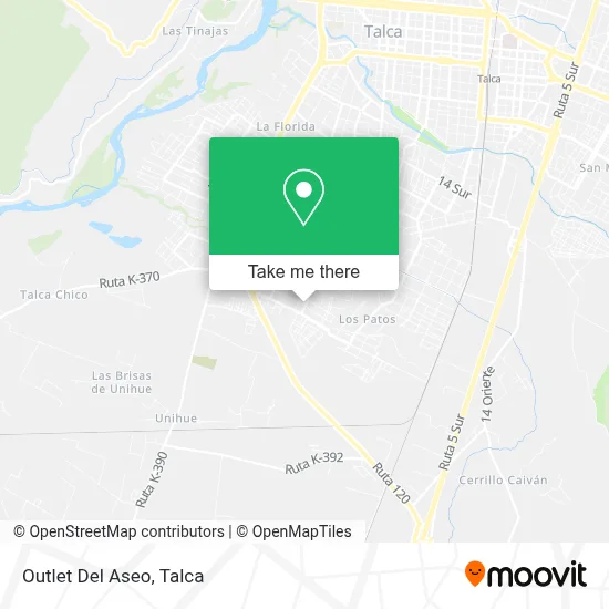 Outlet Del Aseo map
