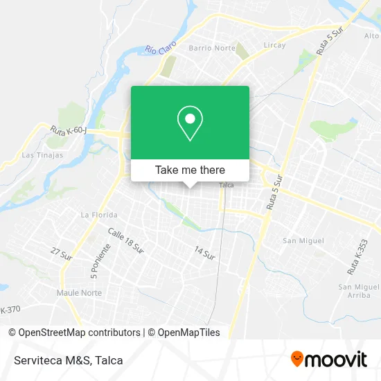 Serviteca M&S map