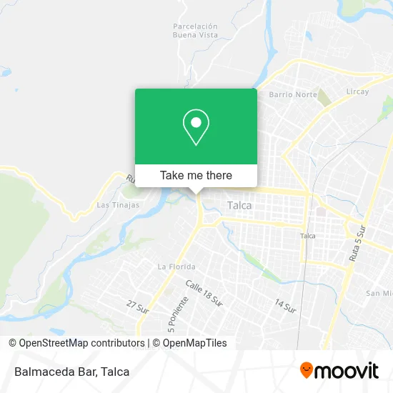 Balmaceda Bar map