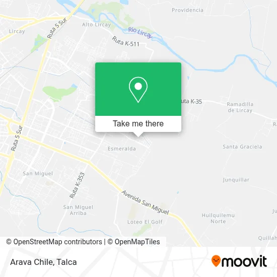 Arava Chile map