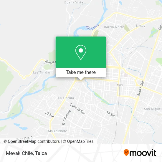 Mevak Chile map