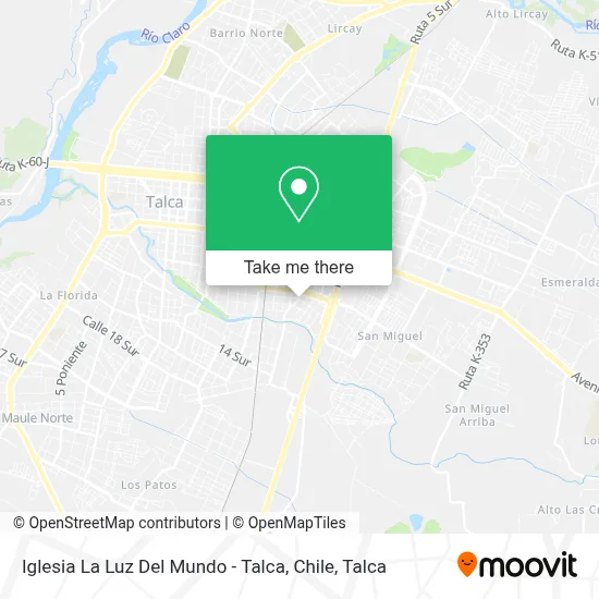 Iglesia La Luz Del Mundo - Talca, Chile map
